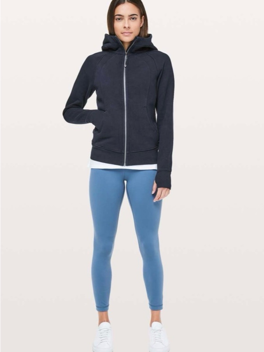 Lululemon Scuba Hoodie *Light Cotton Fleece - True Navy - Size 10 - Picture 4 of 13